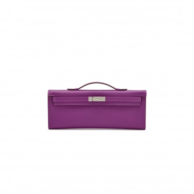 HERMES MASTER ANEMONE EPSOM KELLY CUT PALLADIUM HARDWARE 436573 (31*13*2.5cm)