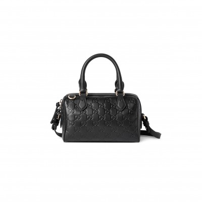 GUCCI GG EMBLEM SMALL BOSTON BAG 848889 (20.5*14*11.5cm)