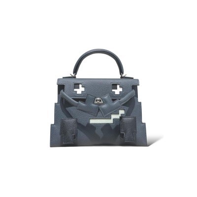HERMÈS MASTER KELLY DOLE PICTO GRIS MISTY EPSOM620584 (18*15*6cm)