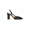 CHANEL SLINGBACKS GOATSKIN & GROSGRAIN BLACK G45509