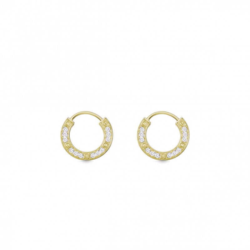 CARTIER LOVE 18K WHITE GOLD, DIAMOND EARRING, PAVED WITH DIAMONDS B8301424
