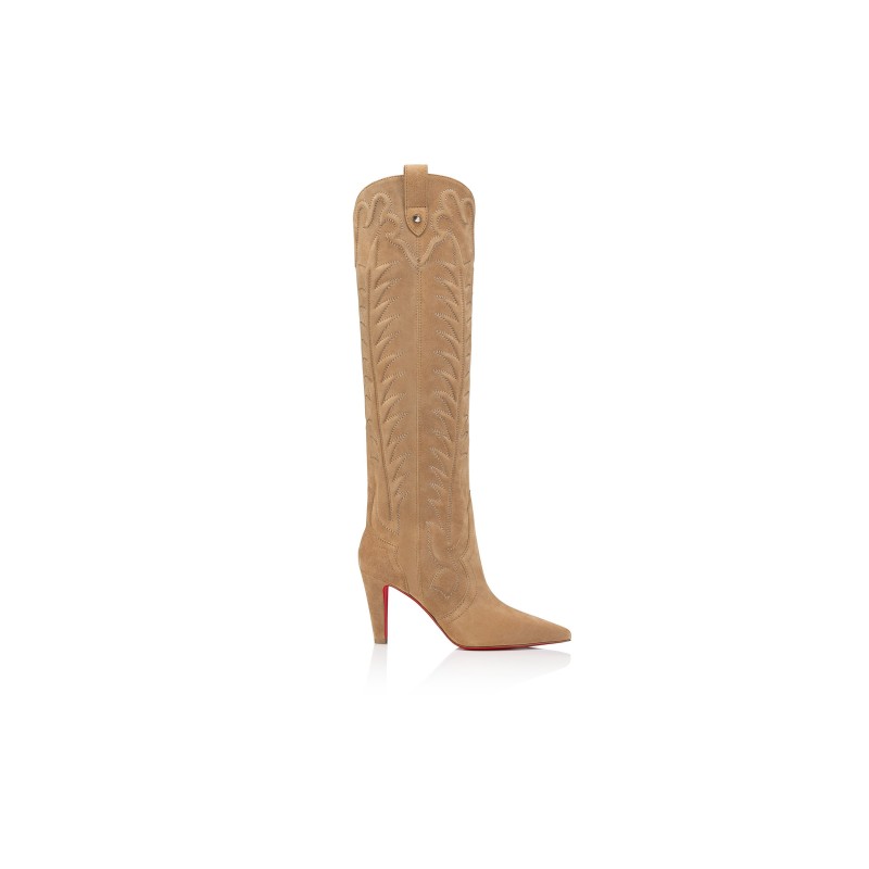 CHRISTIAN LOUBOUTIN SANTIA BOTTA85 MM BOOTS VEAU VELOURS LIONNE WOMEN 3240899F486 CHRISTIAN LOUBOUTIN SANTIA BOTTA85 MM BOOTS VEAU VELOURS LIONNE WOMEN 3240899F486