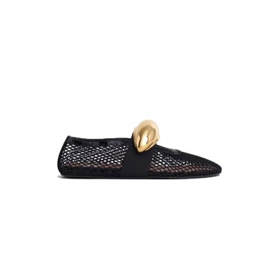 ALAÏA BALLET FLATS IN FISHNET AA3A057TK007