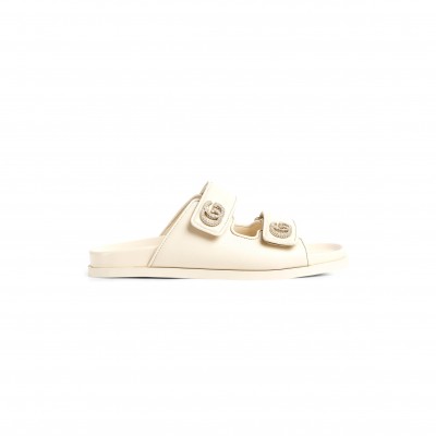 GUCCI WOMEN'S SANDAL WITH CRYSTAL DOUBLE G 816633
