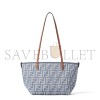 FENDI SMALL ROLL BLUE DENIM-EFFECT FF JACQUARD REVERSIBLE SHOPPER 8BH424AUT4F1SXQ (23*19.5*15cm) FENDI SMALL ROLL BLUE DENIM-EFFECT FF JACQUARD REVERSIBLE SHOPPER 8BH424AUT4F1SXQ (23*19.5*15cm)
