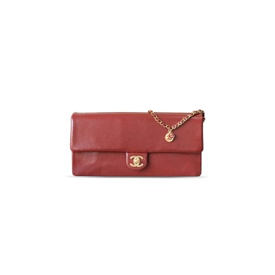 CHANEL FLAP BAG GRAINED SHINY CALFSKIN & GOLD-TONE METAL AS5182 (33*16*5cm)