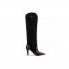 CHRISTIAN LOUBOUTIN SANITA BOTTA 85 LEATHER AND SUEDE BOOTS 
