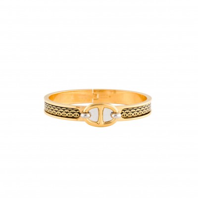 HERMES NAMEL MINI CLIC CHAINE D'ANCRE BRACELET PM JAUNE OR BLACK 