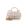 CHANEL TOP HANDLE FLAP BAG QUILTED TWEED SMALL AS4569 (23.5*13.5*5.5cm)