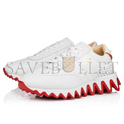 CHRISTIAN LOUBOUTIN LOUBISHARK CALFSKIN SNEAKERS WHITE 3200517WH43