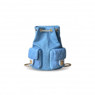CHANEL DENIM DUMA DRAWSTRING BACKPACK AS5310 (24*18*8cm) CHANEL DENIM DUMA DRAWSTRING BACKPACK AS5310 (24*18*8cm)