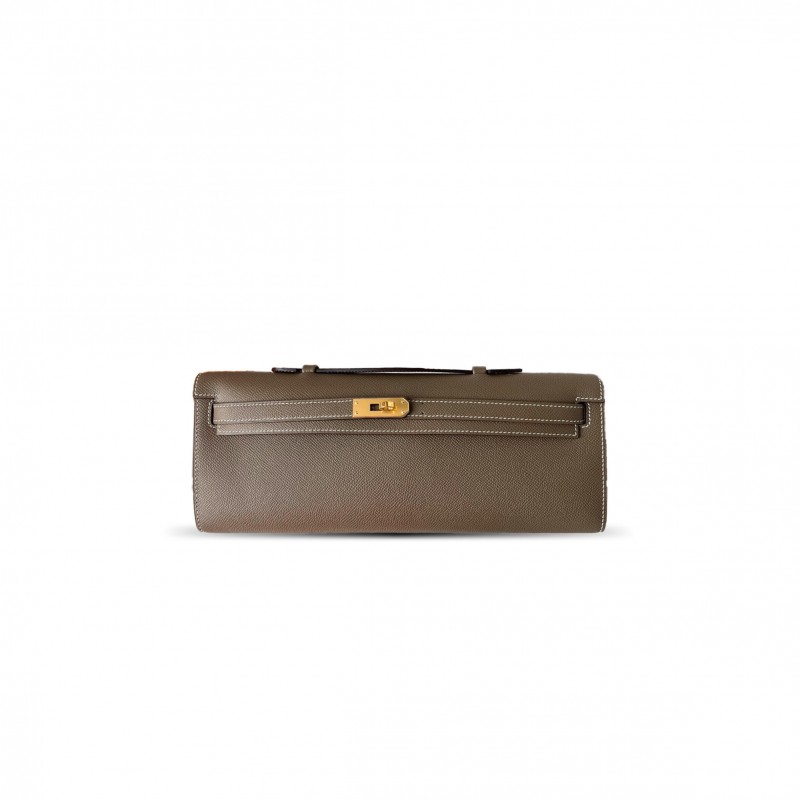 HERMES MASTER ANEMONE EPSOM KELLY CUT PALLADIUM HARDWARE 436570 (31*13*2.5cm)