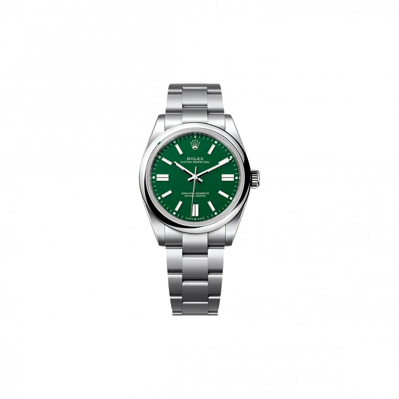 ROLEX OYSTER PERPETUAL GREEN DIAL 36MM WATCH M134300-0004