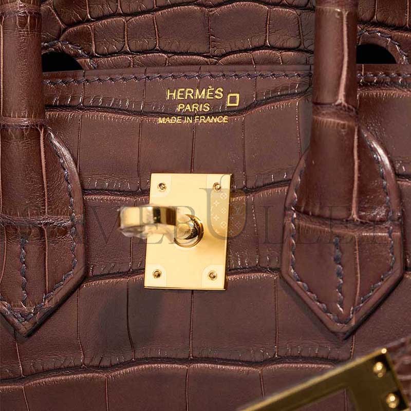 HERMÈS MASTER BIRKIN 25 MATTE ALLIGATOR HAVANE (25*19*13cm)