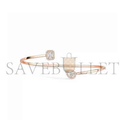 MESSIKA JONC FLEX TOI & MOI MY TWIN 0,15CT X2 BRACELET DIAMANT OR ROSE 07222-PG