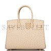 HERMÈS MASTER BIRKIN 30 OSTRICH GOLD HARDWARE (30*23*15cm)