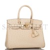 HERMÈS MASTER BIRKIN 30 OSTRICH GOLD HARDWARE (30*23*15cm)