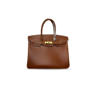 HERMES MASTER GOLD BOX LEATHER GOLD PLATED BIRKIN 35 BAG (35*25*18cm)