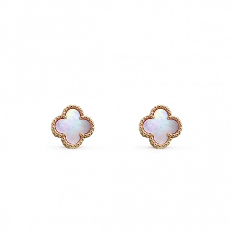 VAN CLEEF ARPELS SWEET ALHAMBRA EARRINGS ROSE GOLD