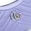GUCCI GG MARMONT HALF MOON MINI QUILTED LEATHER CROSSBODY BAG 699514 (21*11*5cm)