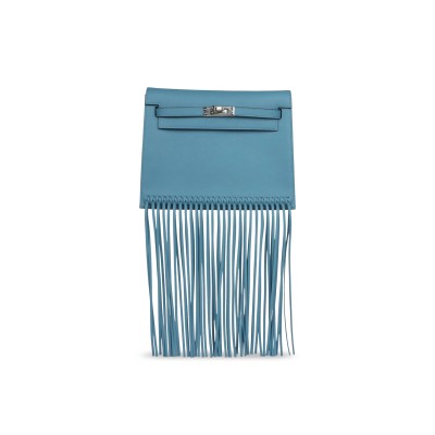 HERMES MASTER KELLY DANSE ANATE DENIM BLUE SWIFT PALLADIUM HARDWARE (22*17*7cm)