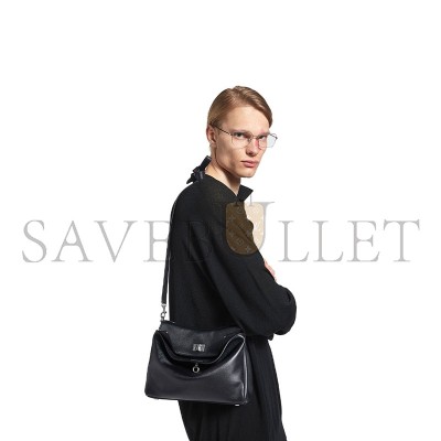 BALENCIAGA MEN'S RODEO MESSENGER BAG SMALL IN BLACK 8275832ABOX1000 (24.5*17*11cm) BALENCIAGA MEN'S RODEO MESSENGER BAG SMALL IN BLACK 8275832ABOX1000 (24.5*17*11cm)