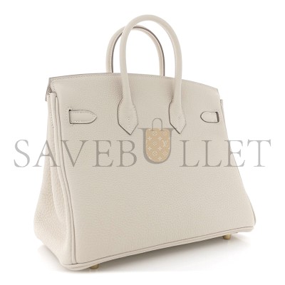 HERMES MASTER BIRKIN 25 RETOURNE TOGO CRAIE GOLD HARDWARE H041344CC10 (25*20*13cm)