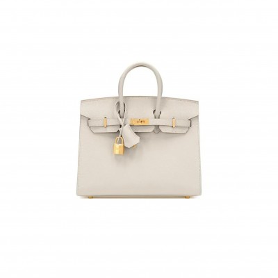 HERMES MASTER BIRKIN 25 SELLIER EPSOM CRAIE GOLD HARDWARE H079234VCC10 (25*20*13cm)