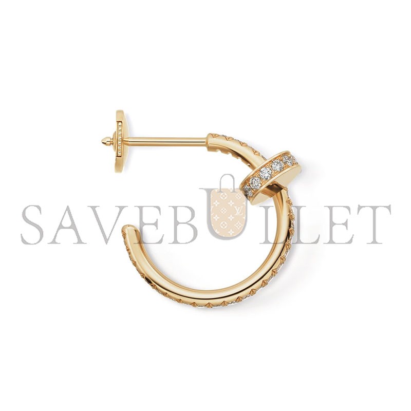 CARTIER JUSTE UN CLOU HOOP EARRINGS SMALL MODEL PAVED REF. B8301430 CARTIER JUSTE UN CLOU HOOP EARRINGS SMALL MODEL PAVED REF. B8301430