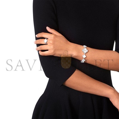 VAN CLEEF SWEET ALHAMBRA WATCH 18K WHITE GOLD CHALCEDONY DIAMOND VCARPEU100 VAN CLEEF SWEET ALHAMBRA WATCH 18K WHITE GOLD CHALCEDONY DIAMOND VCARPEU100