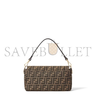 FENDI BAGUETTE TOBACCO BROWN FF JACQUARD FABRIC BAG 8BR600AFPMF1GL7 (27*15*6cm) FENDI BAGUETTE TOBACCO BROWN FF JACQUARD FABRIC BAG 8BR600AFPMF1GL7 (27*15*6cm)