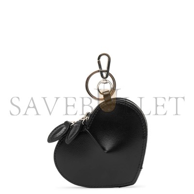ALAÏA LE COEUR MINI BLACK LEATHER PURSE (10*8*2cm)