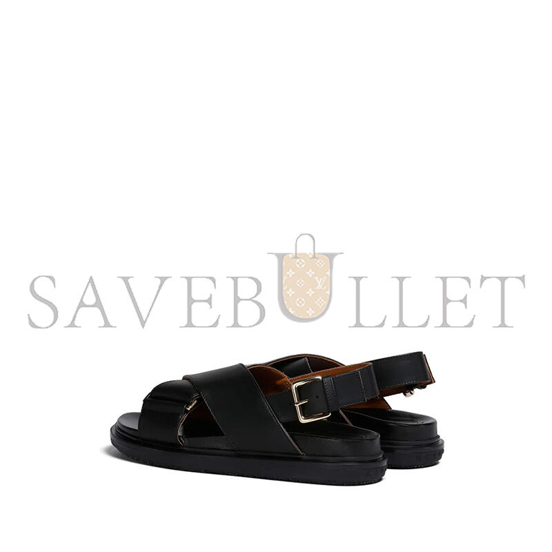 MARNI BLACK LEATHER FUSSBETT FBMS015701P361400N99 MARNI BLACK LEATHER FUSSBETT FBMS015701P361400N99