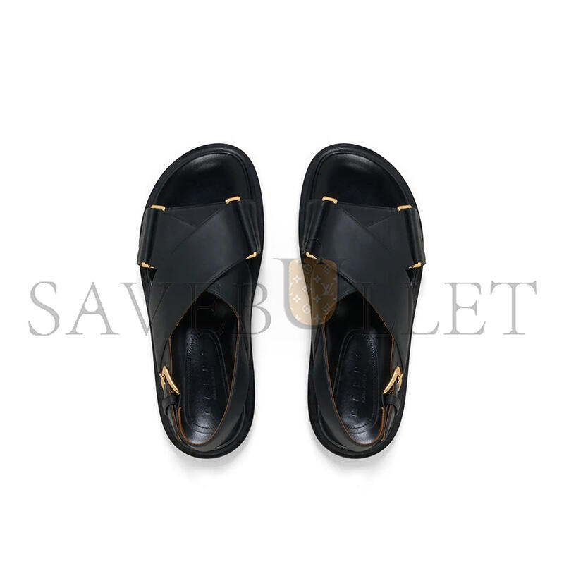 MARNI BLACK LEATHER FUSSBETT FBMS015701P361400N99 MARNI BLACK LEATHER FUSSBETT FBMS015701P361400N99