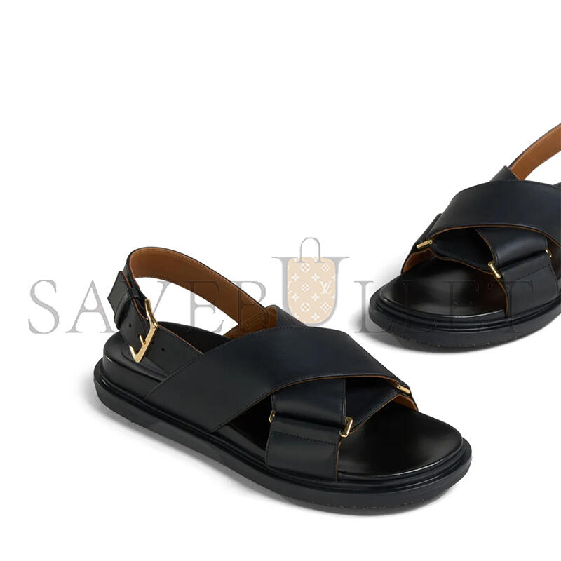 MARNI BLACK LEATHER FUSSBETT FBMS015701P361400N99 MARNI BLACK LEATHER FUSSBETT FBMS015701P361400N99