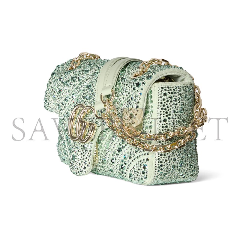 GUCCI GG MARMONT CRYSTALS SMALL SHOULDER BAG 837280 (22*12.5*6cm) GUCCI GG MARMONT CRYSTALS SMALL SHOULDER BAG 837280 (22*12.5*6cm)