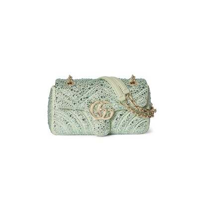 GUCCI GG MARMONT CRYSTALS SMALL SHOULDER BAG 837280 (22*12.5*6cm)