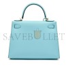 HERMÈS EPSOM KELLY SELLIER 28 BLUE ZEPHYR GOLD HARDWARE (28*22*10cm) 