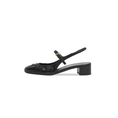 PRADA RUCHED TOE MARY JANE LEATHER PUMPS PRADA RUCHED TOE MARY JANE LEATHER PUMPS