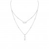 MESSIKA MOVE UNO TWO-ROW NECKLACE WHITE GOLD DIAMOND NECKLACE 08852-WG MESSIKA MOVE UNO TWO-ROW NECKLACE WHITE GOLD DIAMOND NECKLACE 08852-WG