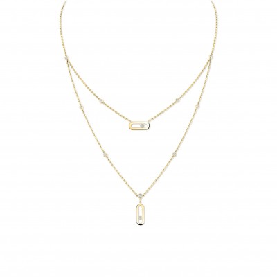 MESSIKA MOVE UNO TWO-ROW NECKLACE YELLOW GOLD DIAMOND NECKLACE 08852-YG