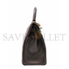 HERMES KELLY 28 BOX LEATHER CHOCOLATE BROWN GOLD HARDWARE (28*22*10cm) 