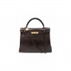 HERMES KELLY 28 BOX LEATHER CHOCOLATE BROWN GOLD HARDWARE (28*22*10cm) 
