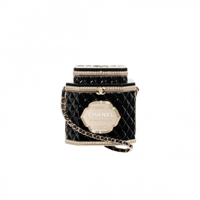 CHANEL MASTER RESIN ARTIFICIAL PEARL ENAMEL EVENING PARTY BAG CROSSBODY BAG AS4954 (12*10*10cm)