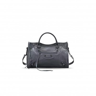 BALENCIAGA LE CITY MEDIUM BAG IN VOLCANIC ROCK (38*24*13cm) 