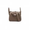 HERMÈS MASTER MINI LINDY IITAURILLON CLEMENCE ETOUPE SILVER METAL FITTINGS (19*13*9.5cm) 