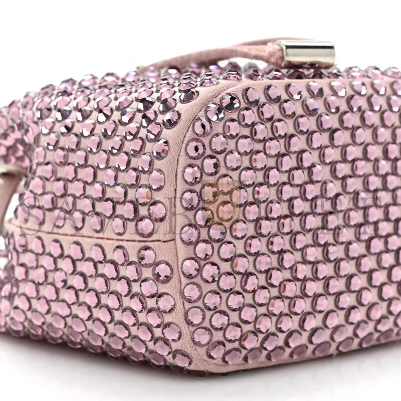 PRADA SATIN CRYSTAL DRAWSTRING MINI POUCH 1NP016 (9*9*6cm)
