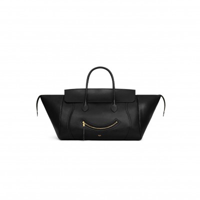 CELINE LARGE SMILING NEW LUGGAGE IN SUPPLE SHINY LAMBSKIN 123683GW2.38NO (44*27*20cm)