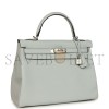 HERMÈS MASTER KELLY RETOURNE 32 BLEU PALE CLEMENCE PALLADIUM HARDWARE (32*23*12cm) 