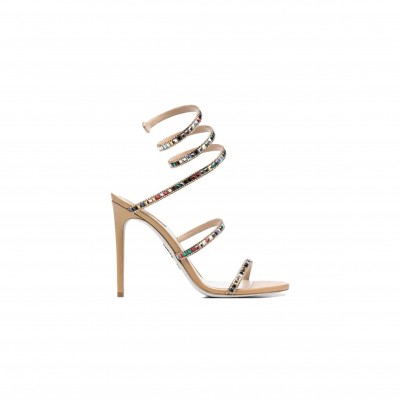 RENÉ CAOVILLA CLEO MULTICOLORED CRYSTAL SANDALS C11646 RENÉ CAOVILLA CLEO MULTICOLORED CRYSTAL SANDALS C11646